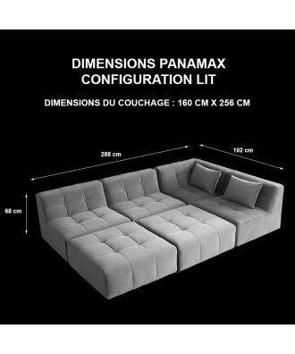 Sofa de Canto Grande 7 Lugares Microfibra - PANAMAX