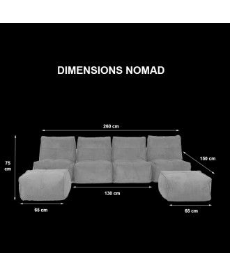 Sofa Pequeno Modular Bombazine - NOMAD INTERIOR