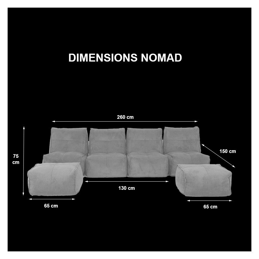 Sofa Pequeno Modular Bombazine - NOMAD INTERIOR