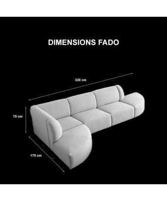 FADO-canapé modulable 5 places