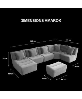 TAKANAP AMAROK ATELIER canapé panoramique 6 places