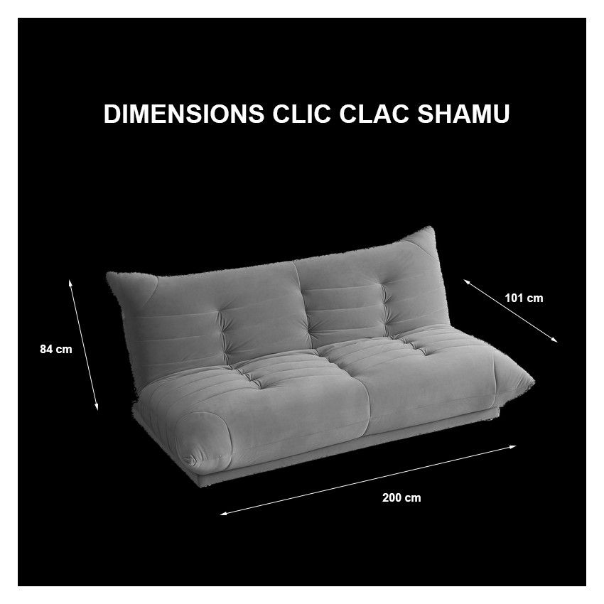 Sofa Cama Confortavel 2 Lugares Clic Clac - SHAMU