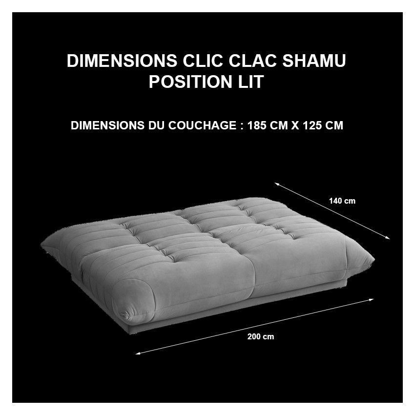 Sofa Cama Confortavel 2 Lugares Clic Clac - SHAMU