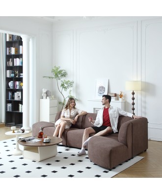 Sofa de Canto Pequeno 5 Lugares Microfibra Bronx-FADO