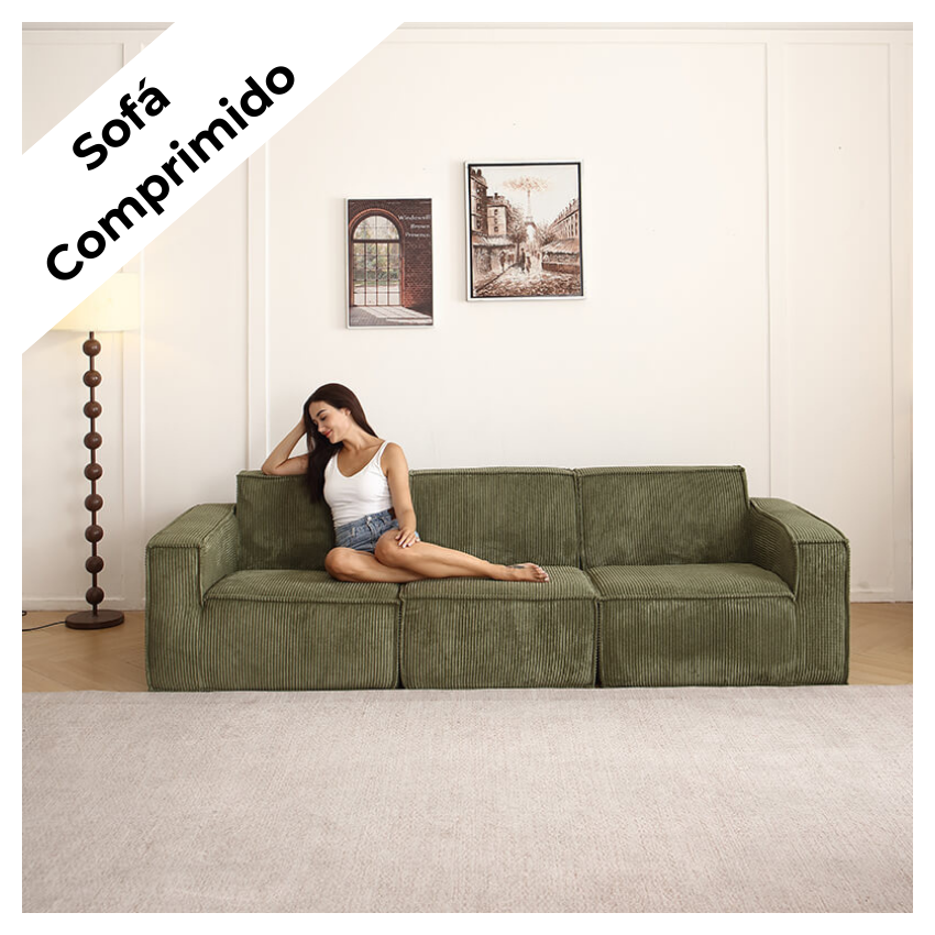 Sofá modular comprimido 3 lugares - FOLIO Sofá modular comprimido 3 lugares - FOLIO